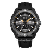 Alexandre Christie AC 9404 MH Black List Yellow Rubber Strap